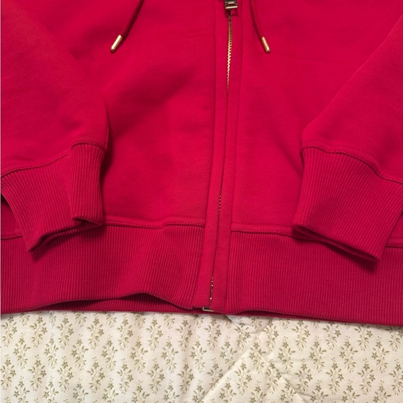 Burberry Red Hoodie with Plaid Lining - Picture 5 of 8
